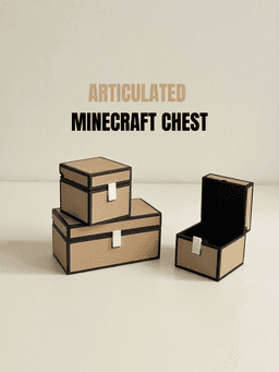Articulated Minecraft chests 3d model