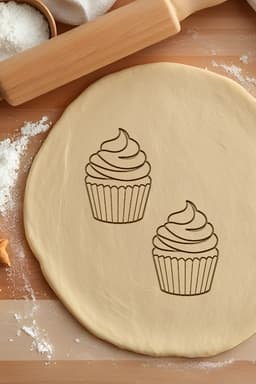 Cupcake Cookie Cutter, Biscuit Cutter 3d model