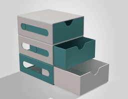 Modular Desk Drawer STL | Stackable Organizer | 3D Printable Storage Box 3d model