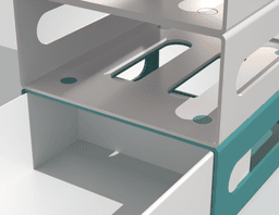 Modular Desk Drawer STL | Stackable Organizer | 3D Printable Storage Box 3d model