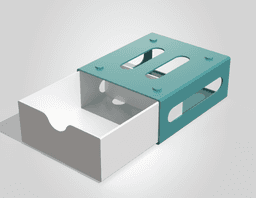 Modular Desk Drawer STL | Stackable Organizer | 3D Printable Storage Box 3d model