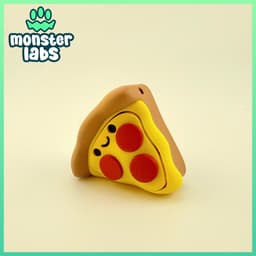Pizza Slice Fidget Clicker Keychain 3d model