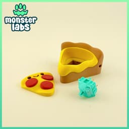 Pizza Slice Fidget Clicker Keychain 3d model
