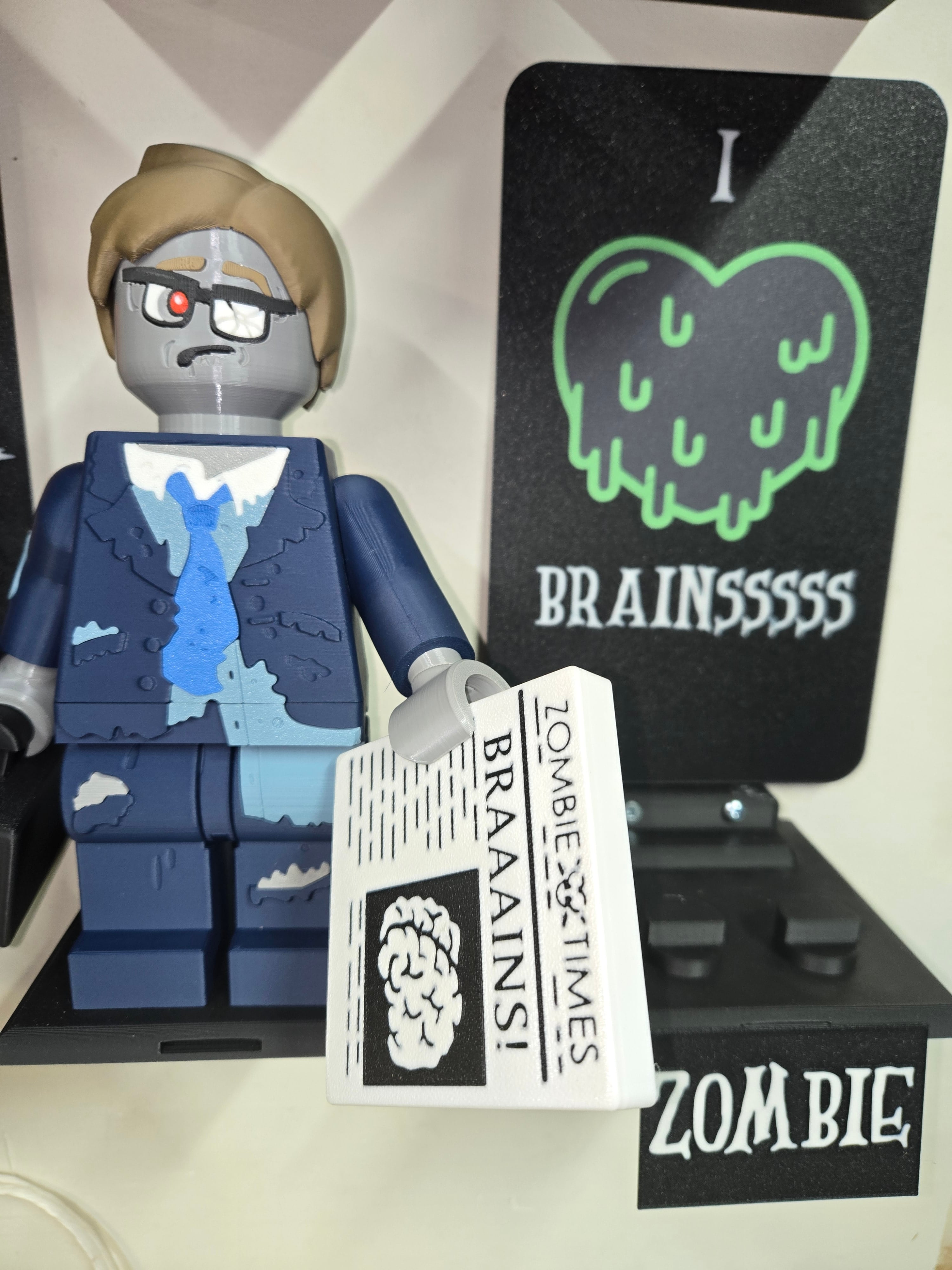 Zombie Multicolor Nameplates and Backer 3d model