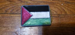 Palestine flag belt buckle 3d model