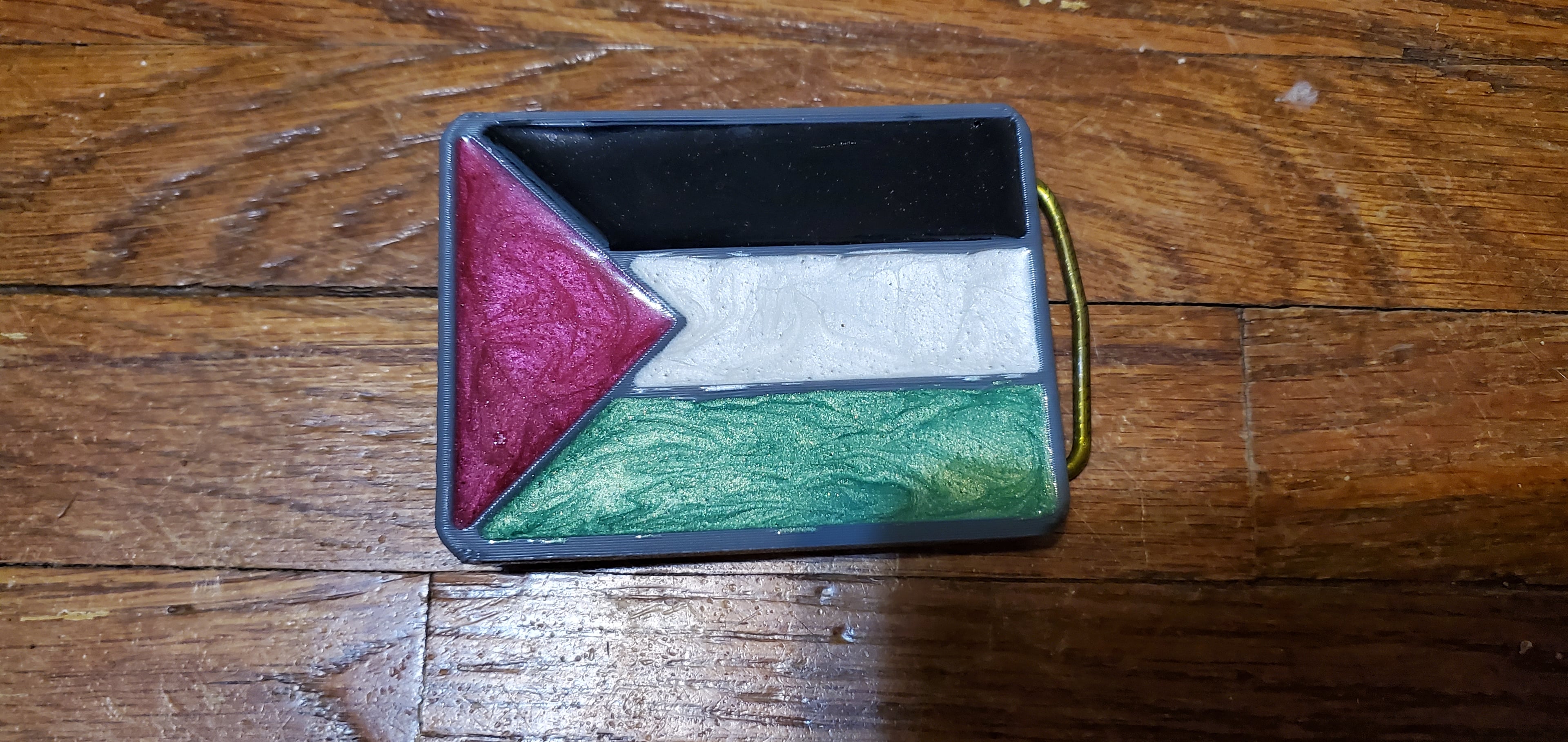 Palestine flag belt buckle 3d model