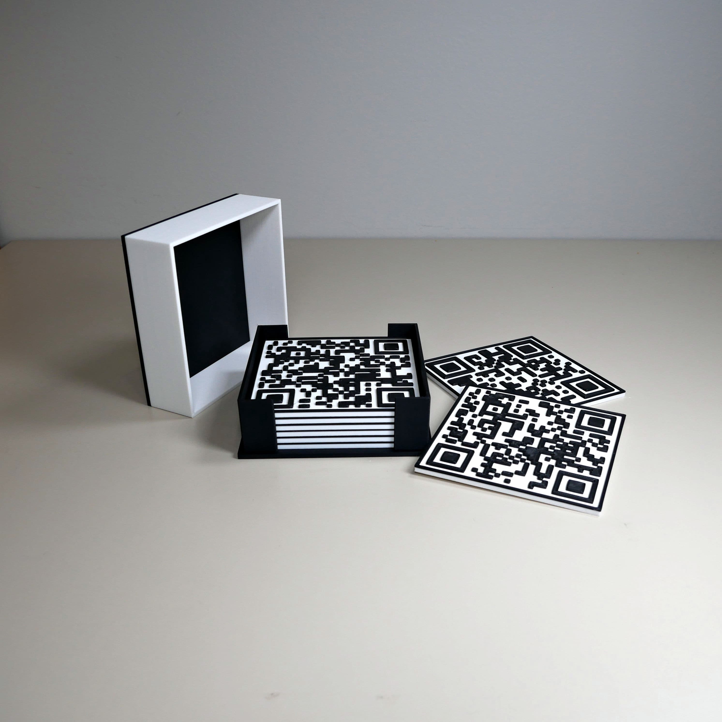 QR Code Coaster Set: Architecture Love it or Hate it! 3d model