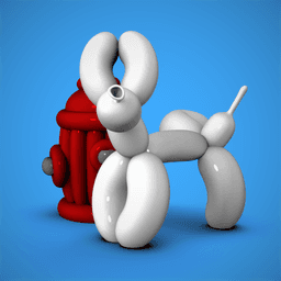 Peeing Balloon Dog 3d model