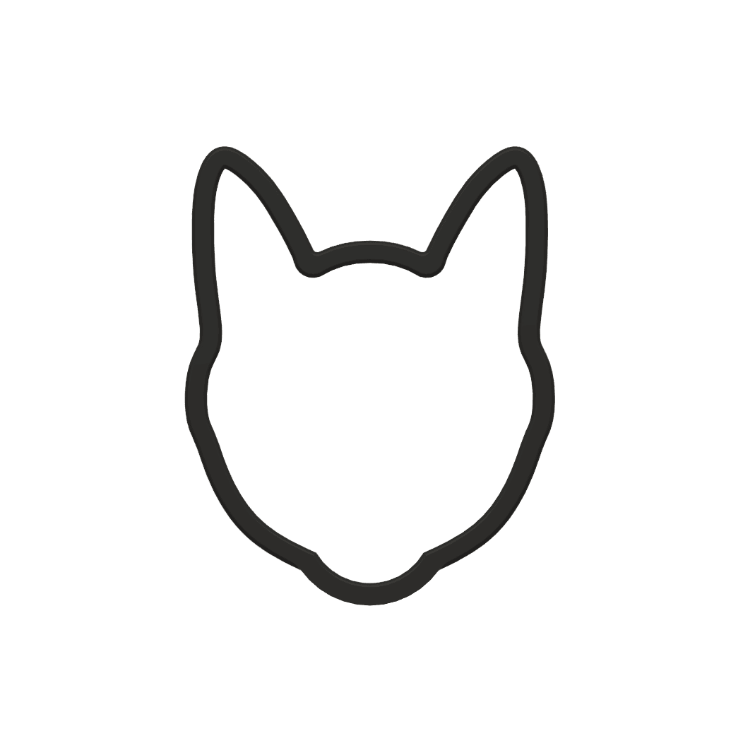 Realistic Cat Head Cookie Cutter STL File - 4 inches 3d model