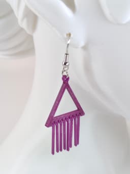 3D Printable Earring - Triangle Trickle Hollow 3d model