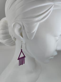 3D Printable Earring - Triangle Trickle Hollow 3d model