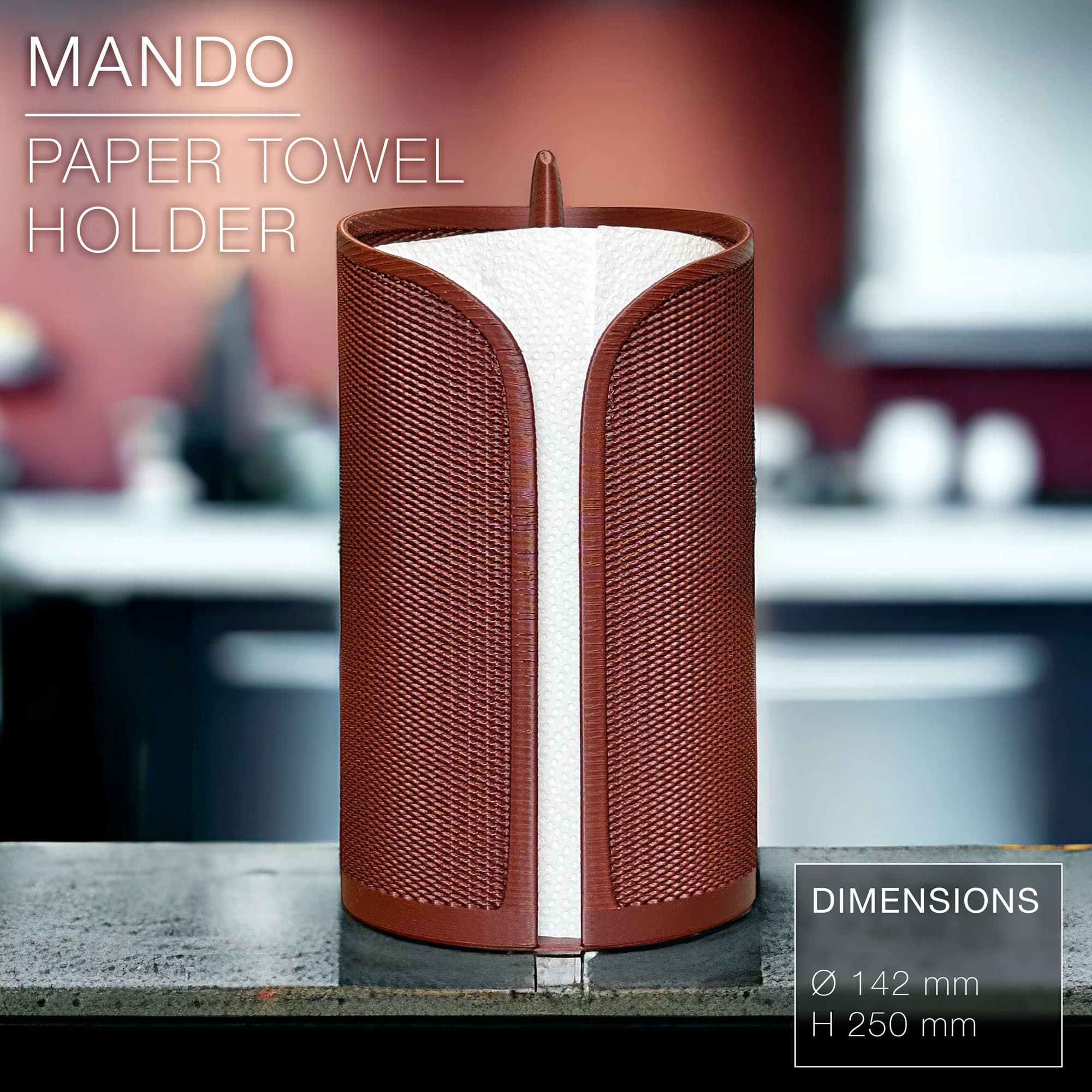 MANDO | paper towel roll holder 3d model