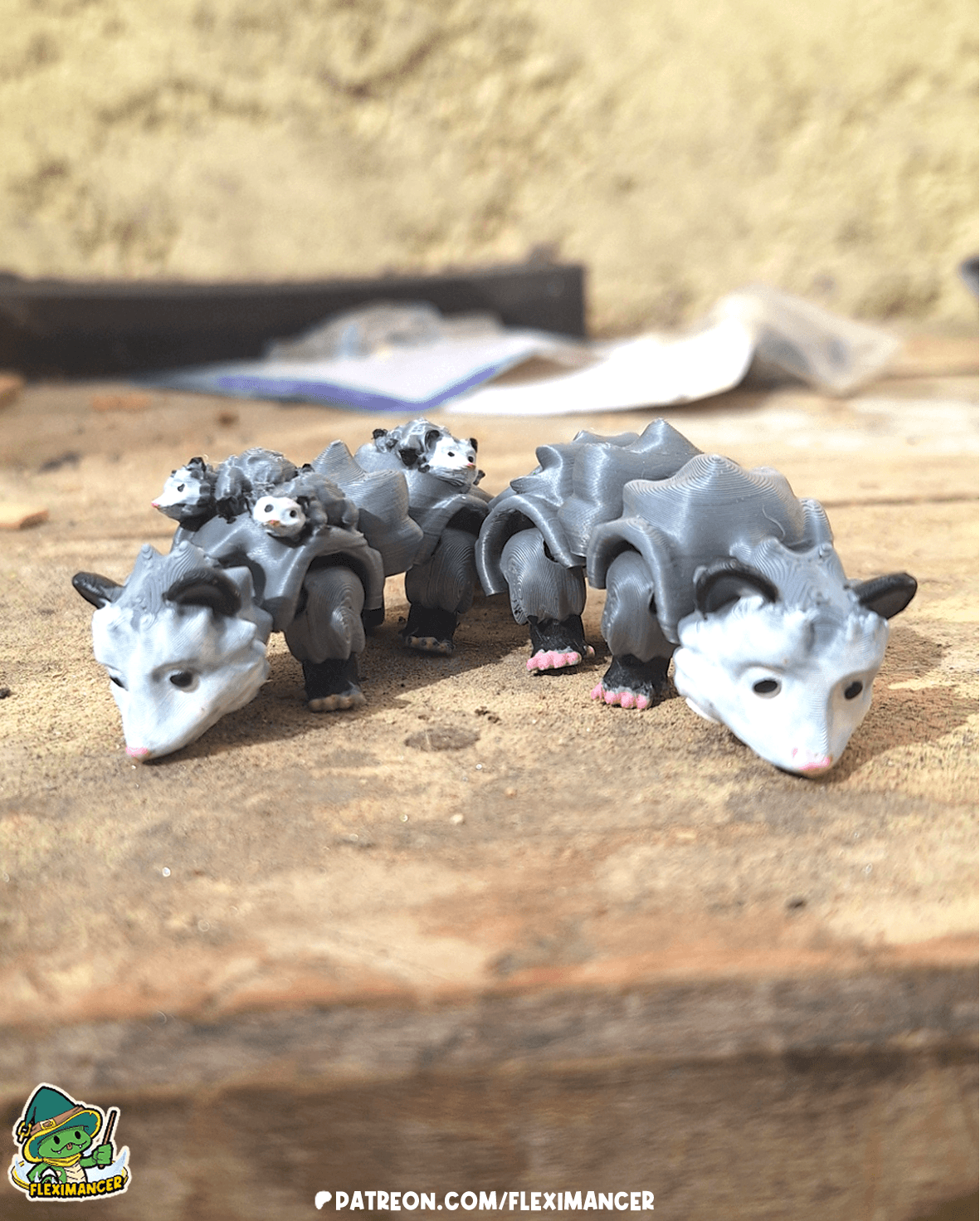 Possum | Flexi print-in-place + Keychain | Multicolor 3d model