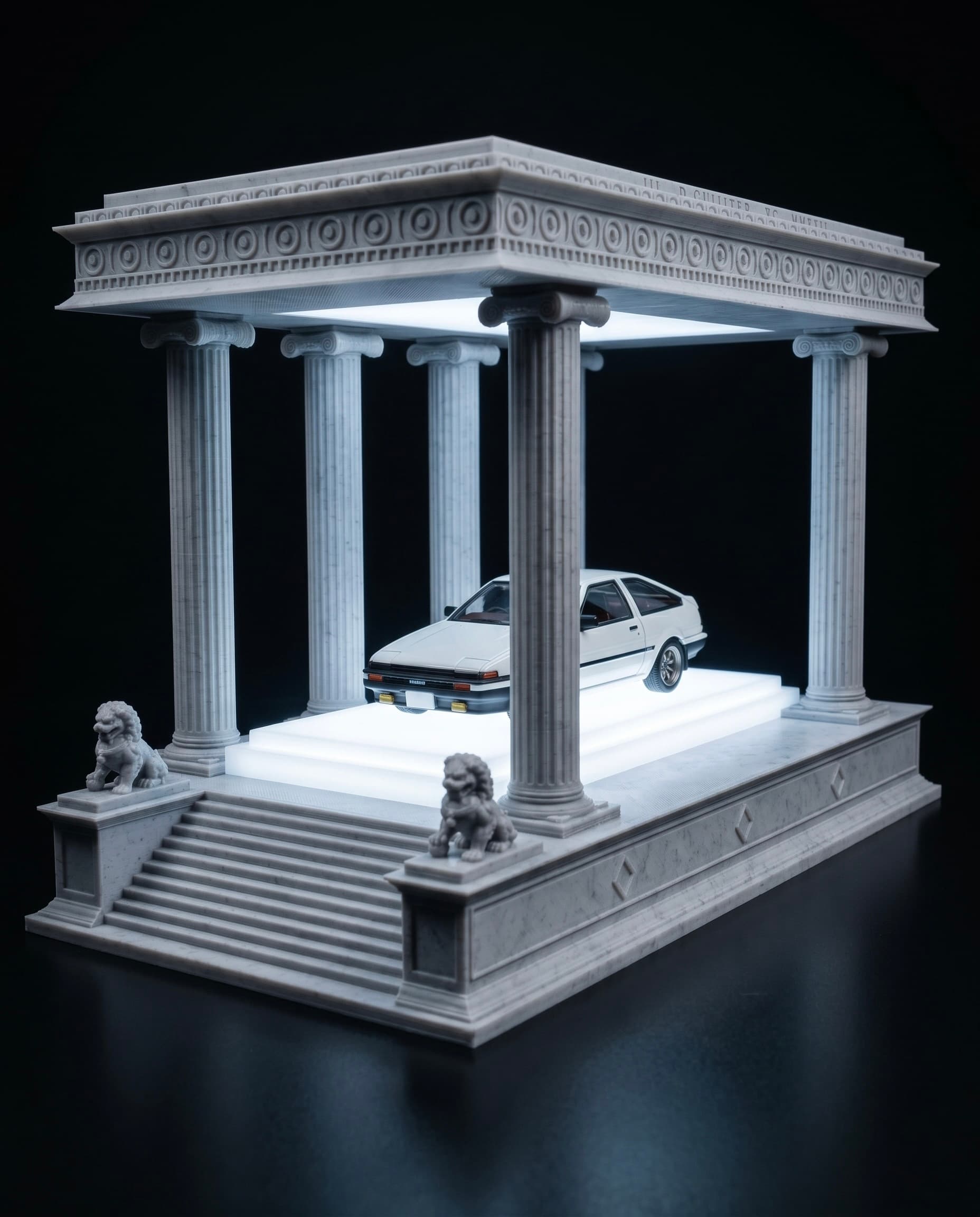 Olympus Podium - Premium 1/64 Scale LED Display Stand & Diorama Showcase 3d model