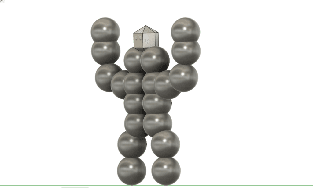 Human made out of balls 3d model