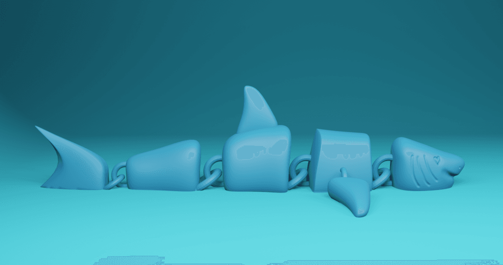SHARK ARTICULATED 3d model