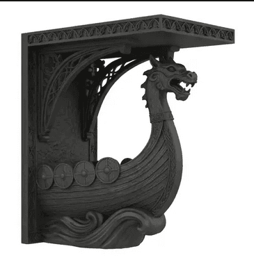 viking dragon boat bracket.3mf 3d model