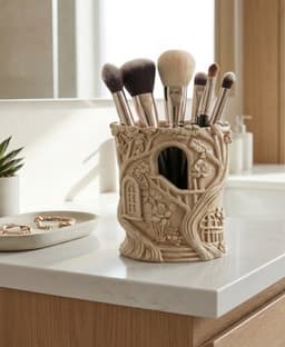 Fairy House Makeup Brush Holde 3d model