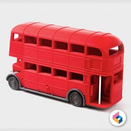 Foldable AEC-Regent 3 Red bus Double decker -1937 3d model