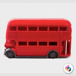 Foldable AEC-Regent 3 Red bus Double decker -1937 3d model