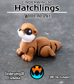 River Otter - Cinder Hatchling 3d model