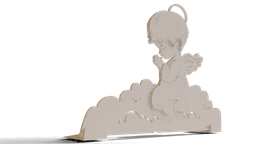 Christmas angel, with stand 3d model
