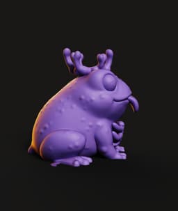 Frog King STL | Fantasy miniature 3D Print | HighDetail 3d model