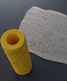 Summer Texture Rollers 3d model