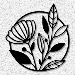 MINIMALIST FLOWER WALL ART FLORAL GARDEN HOME DECOR 3d model