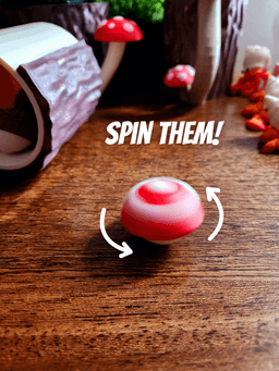 Mushroom and Acorn top spinners! 3d model