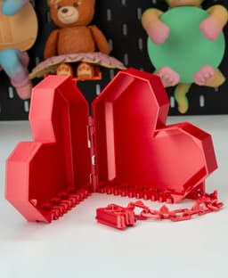 Heart Box With Working Zipper 3d model