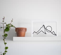 Mountains - Wall Art 3d model