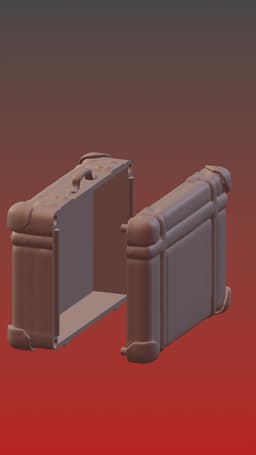 Suitcase for boardgaming or RPG 3d model
