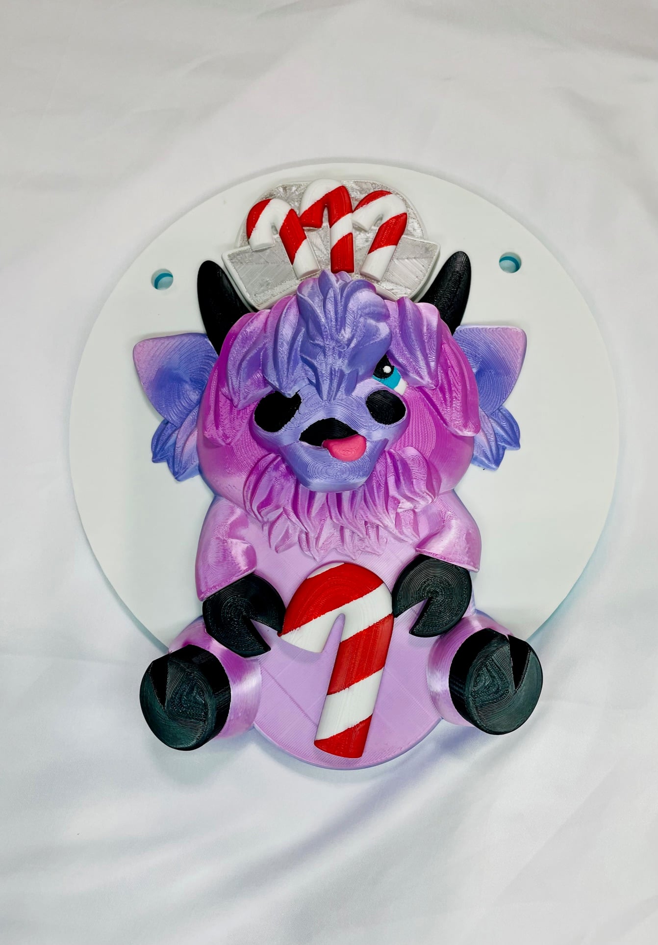Magnetic Candy Cane Hat For Modular Cow Sign 3d model