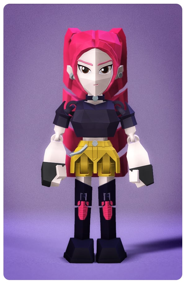 Low Poly KPop Demon Hunters Mira 3d model