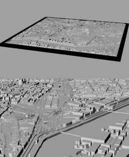 NANTES, Skyline 3d map 3d model