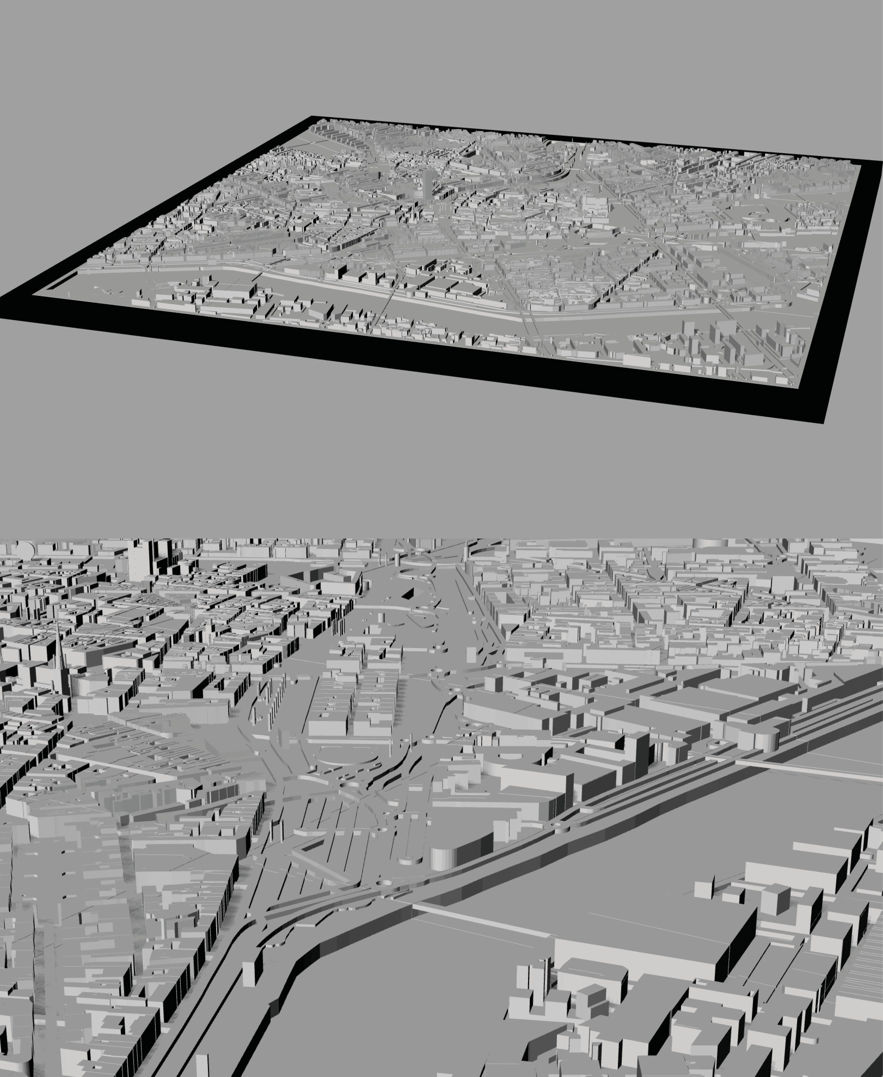 NANTES, Skyline 3d map 3d model