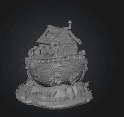Enchanted Ship Cottage STL File 3D Print 3d model