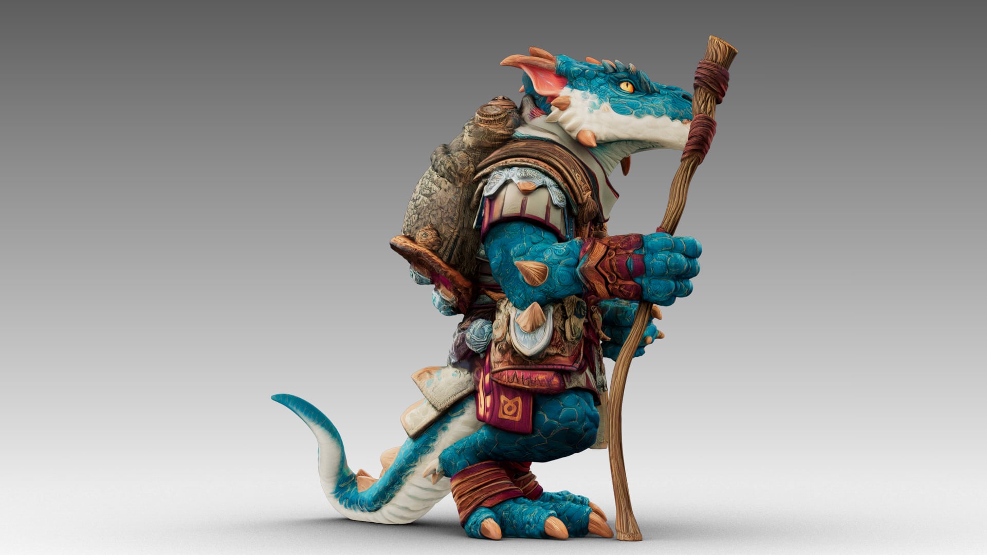 Azure Dragon Knight 3d model