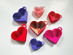 Heart Layered Fidget (2 sizes) 3d model