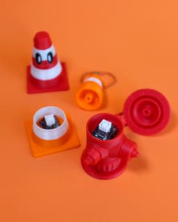 Fire Hydrant Fidget Clicker - Keychain 3d model