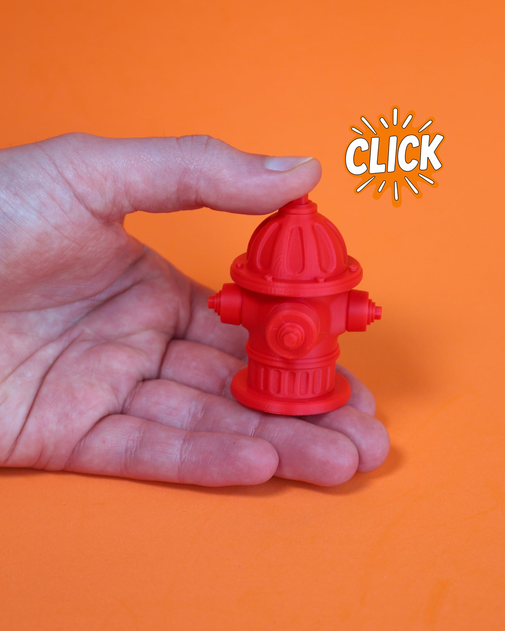 Fire Hydrant Fidget Clicker - Keychain 3d model