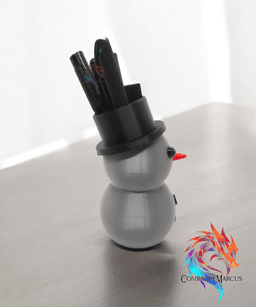 Snowman Pen holder / 3mf included 3d model