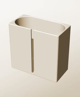 CX96-200-SB Modular Stacking slotted container for home decor 3d model
