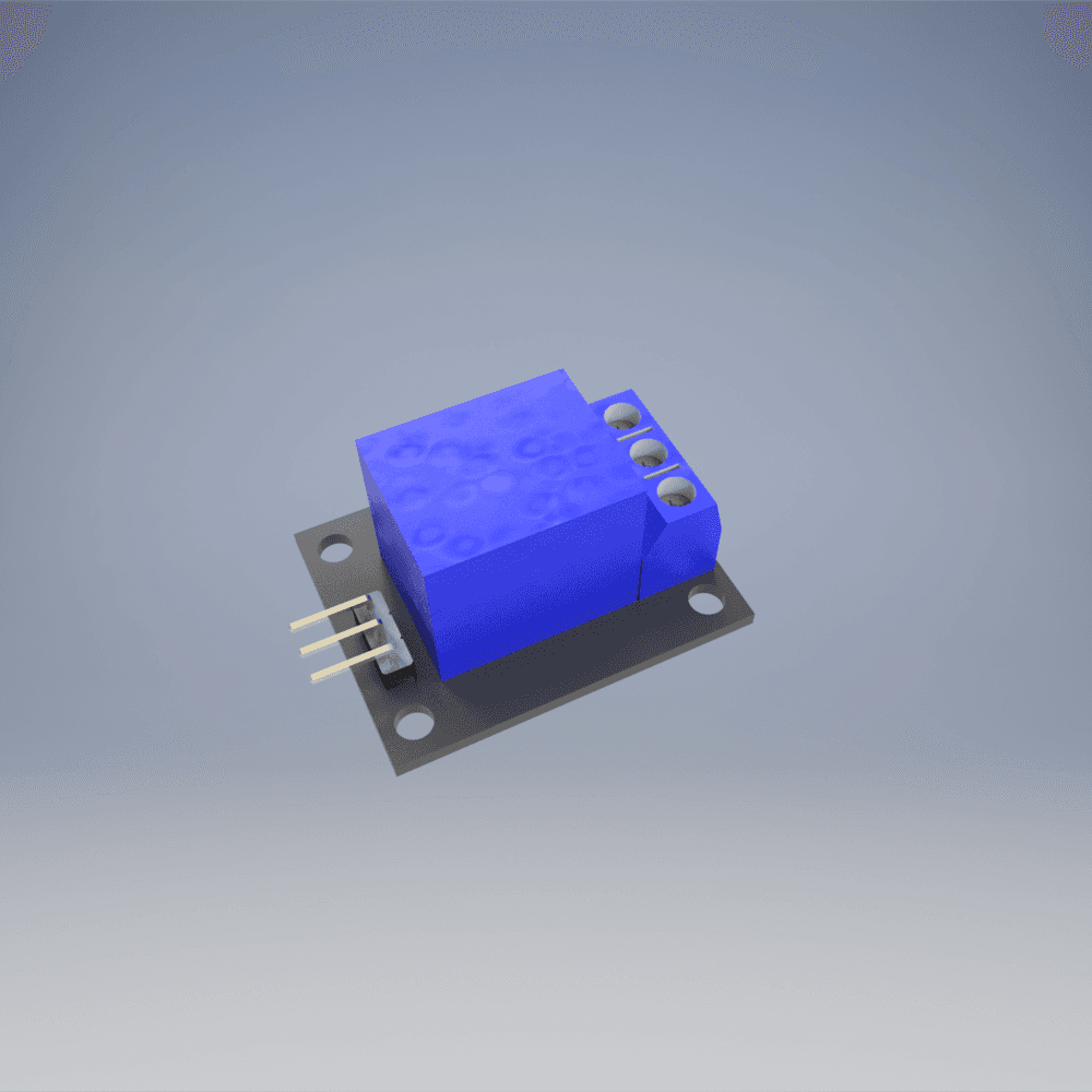 KY-019 Single Channel 120/220v 10A 5v Coil Relay for Arduino / Raspberry Pi 3d model