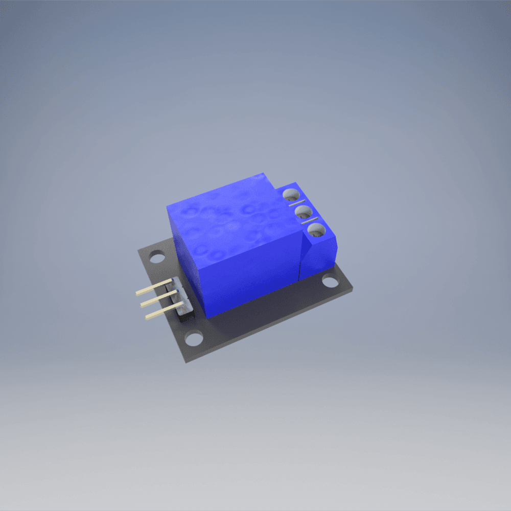 KY-019 Single Channel 120/220v 10A 5v Coil Relay for Arduino / Raspberry Pi 3d model