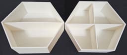 Hexagon Display Bin with Locking Lid 3d model