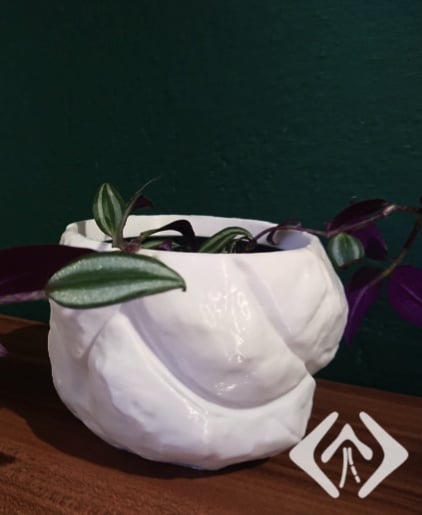 Cracked Stone Planter 3d model