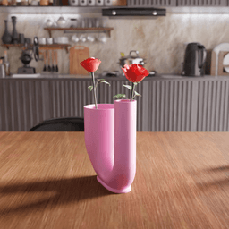 U-Shape Dual-Chamber Vase 3d model