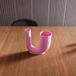 U-Shape Dual-Chamber Vase 3d model